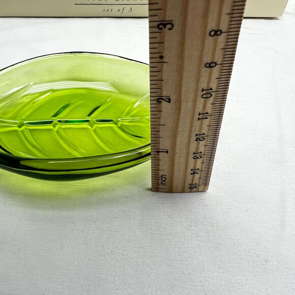 Pier 1 Leaf Dishes Trinket Green Pink Orange Candy Serving Table Decor - Picture 8 of 8